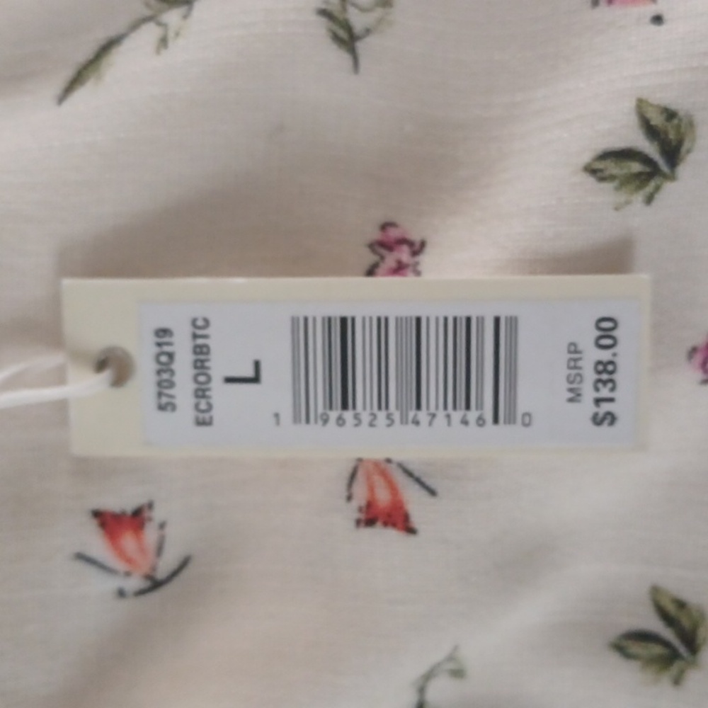 Max Studio Cream Floral Maxi Skirt, L - Picture 4 of 6
